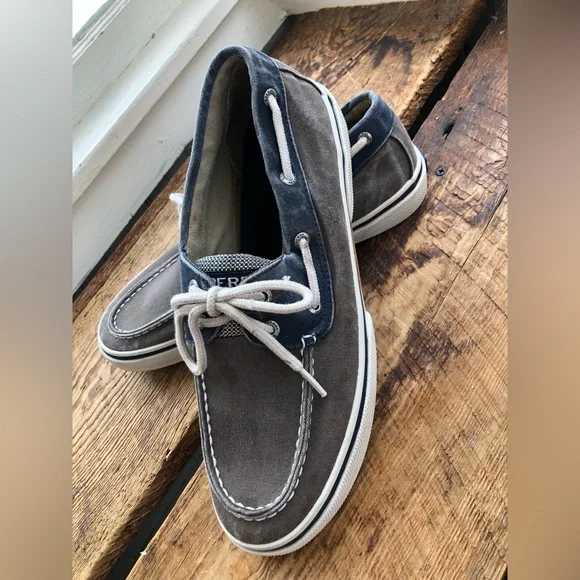 Men’s Sperry Top Sider Boat Shoes Two-Tone Gray Blue 9M - Picture 2 of 7
